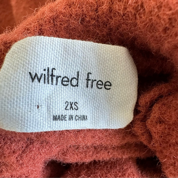 Aritzia Wilfred Free Hush Knit Turtleneck Sweater Size XXS Rust Colour Nylon - Picture 5 of 10